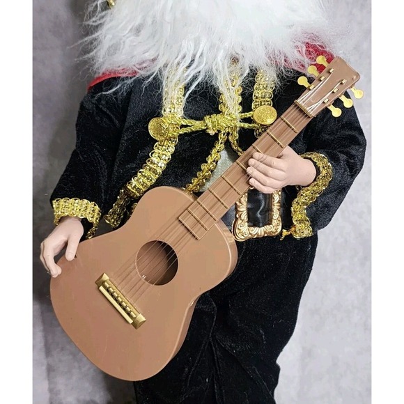 Fiesta Hispanic Mexican Santa Claus Doll Figure 19" Guitar Christmas Display NEW - Picture 3 of 8